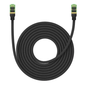 Baseus fast RJ45 cat. network cable. 8 40Gbps 8m braided blackeng