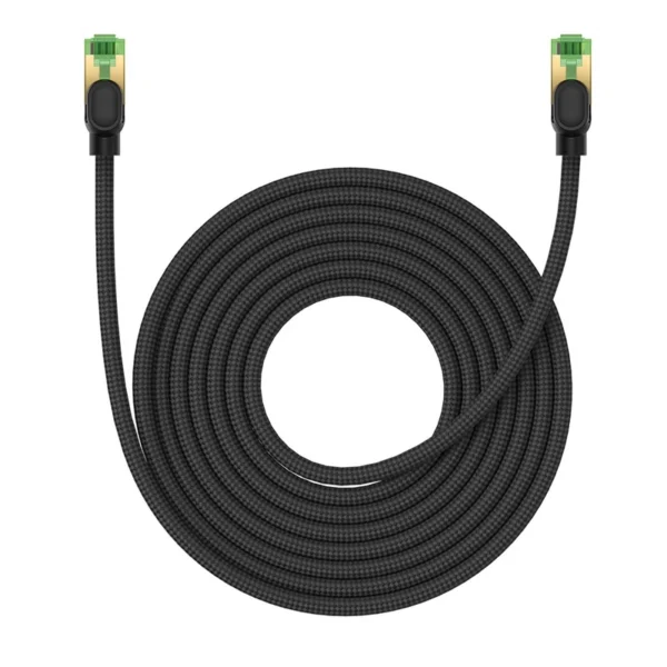Baseus fast RJ45 cat. network cable. 8 40Gbps 8m braided blackeng