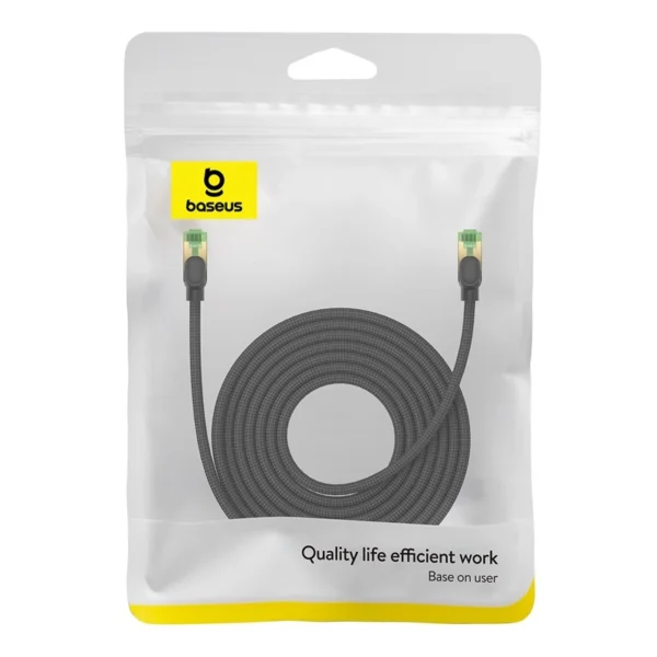 Baseus fast RJ45 cat. network cable. 8 40Gbps 8m braided blackeng
