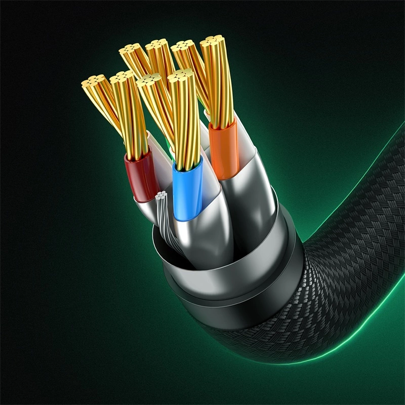 Baseus fast RJ45 cat. network cable. 8 40Gbps 8m braided blackeng