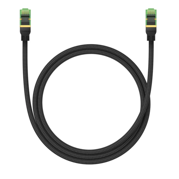 Baseus fast RJ45 cat. network cable. 8 40Gbps 1m braided blackeng