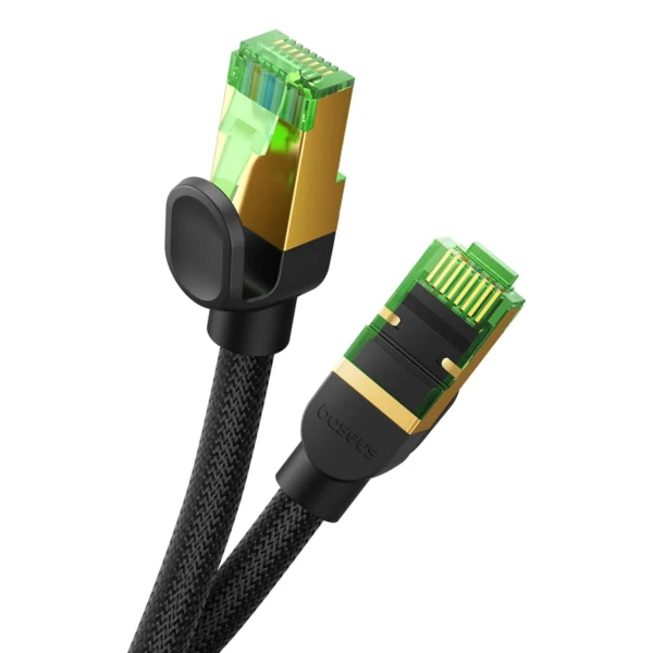 Baseus fast RJ45 cat. network cable. 8 40Gbps 1m braided blackeng