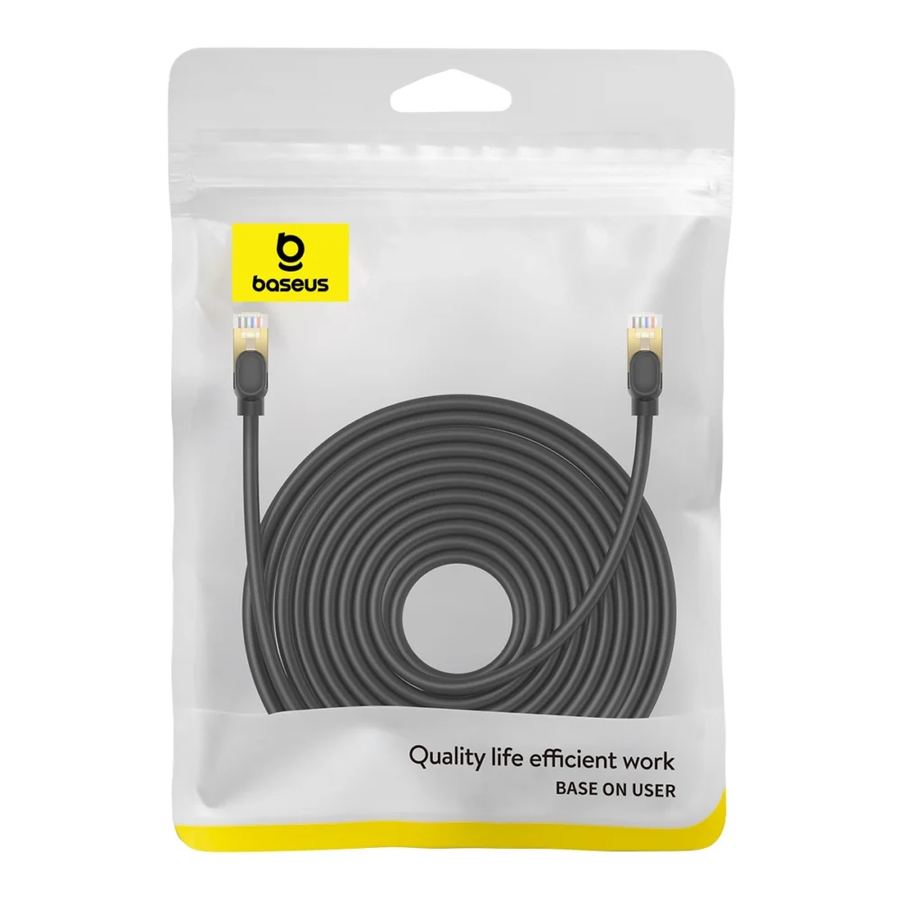 Baseus High Speed ​​Cat 8 40 Gb/s Ethernet cable 15 m - blackeng