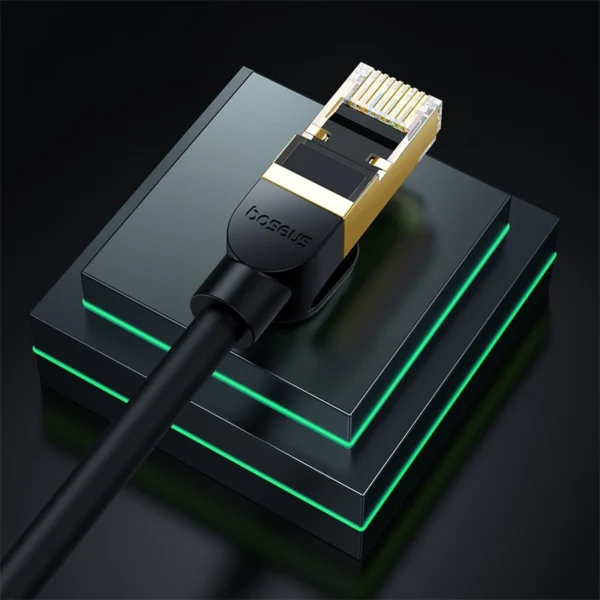 Baseus fast network cable RJ-45 cat.8 40Gbps 1m round - blackeng