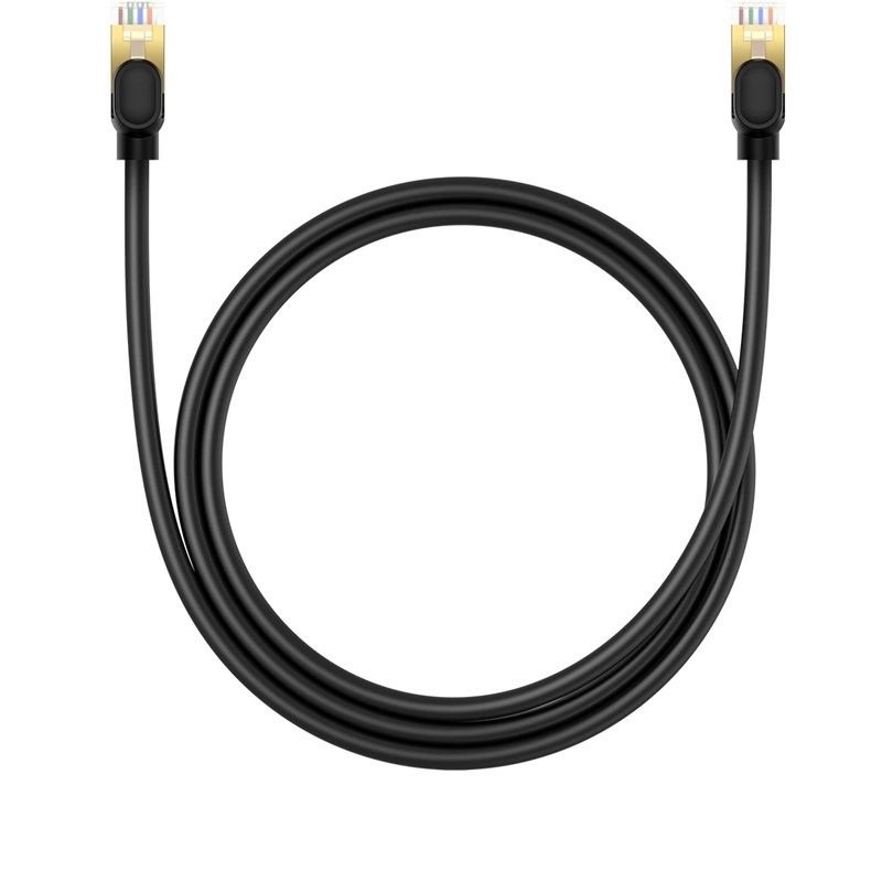 Baseus fast network cable RJ-45 cat.8 40Gbps 1m round - blackeng