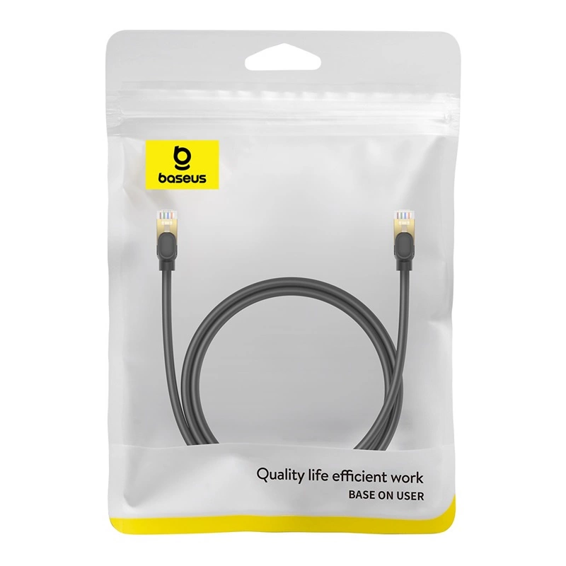 Baseus fast network cable RJ-45 cat.8 40Gbps 1m round - blackeng