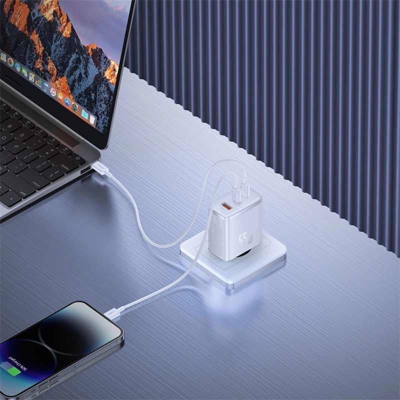 Baseus Cube Pro 65W GaN charger 2x USB-C USB-A - whiteeng