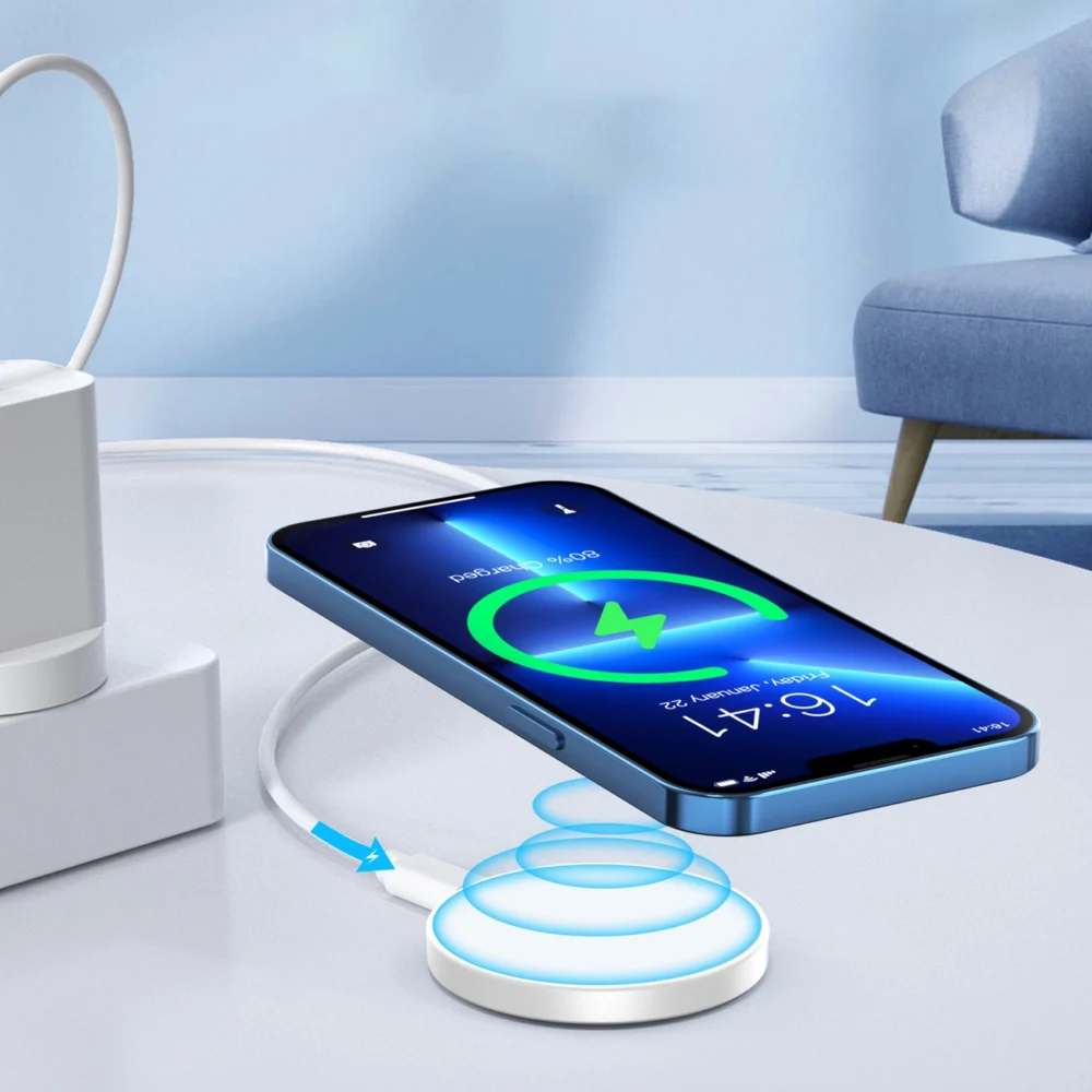 MagSafe Choetech T603-F inductive charger with holder - whiteeng