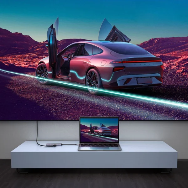 Ugreen 6in1 multifunctional USB Type C HUB - 2x USB 3.2 Gen 1 / HDMI 4K 60Hz / SD and TF card reader / USB Type C PD 100W gray (60384 CM511)eng