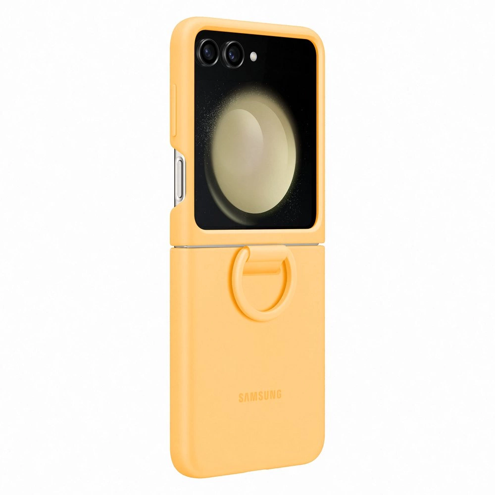 [RETURNED ITEM] Silicone case with holder for Samsung Galaxy Z Flip 5 - yelloweng