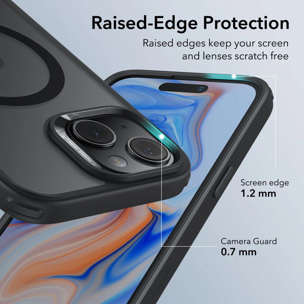 ESR Classic Hybrid Halolock Case with MagSafe for iPhone 15 - Matte Blackeng