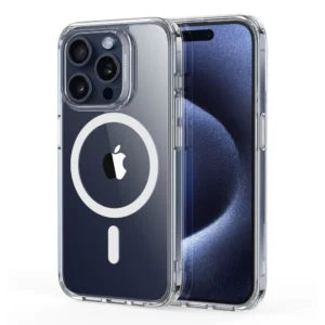 ESR Classic Hybrid Halolock MagSafe Case for iPhone 15 Pro Max - Cleareng