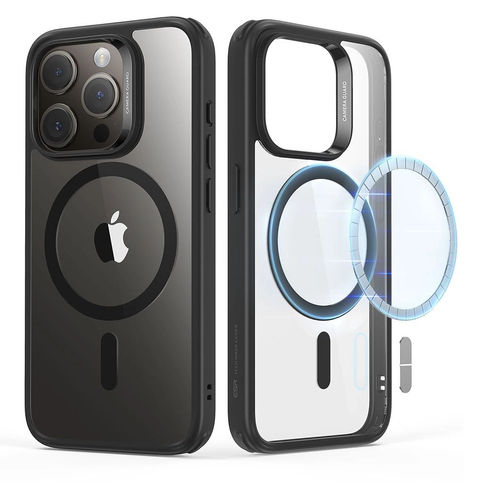 ESR Classic Hybrid Halolock MagSafe Case for iPhone 15 Pro Max - Clear Blackeng