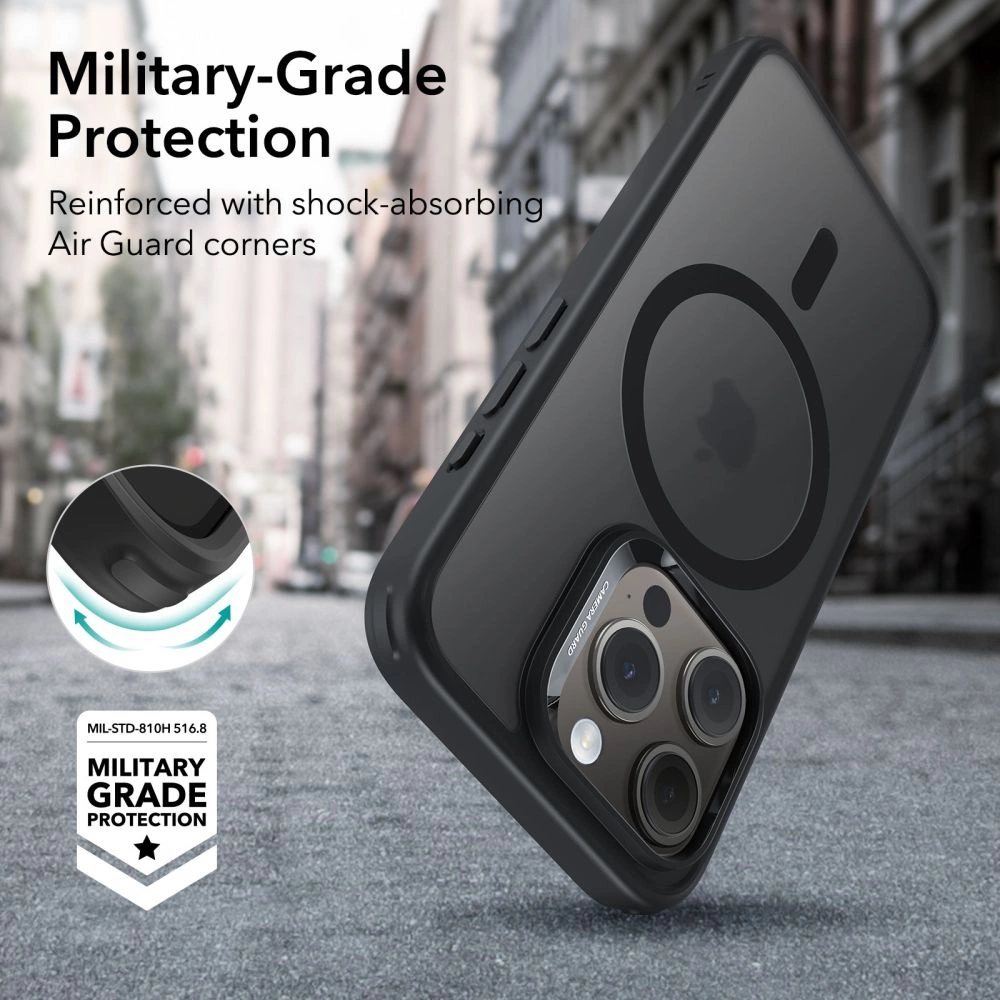 ESR Classic Hybrid Halolock MagSafe Case for iPhone 15 Pro Max - Matte Blackeng