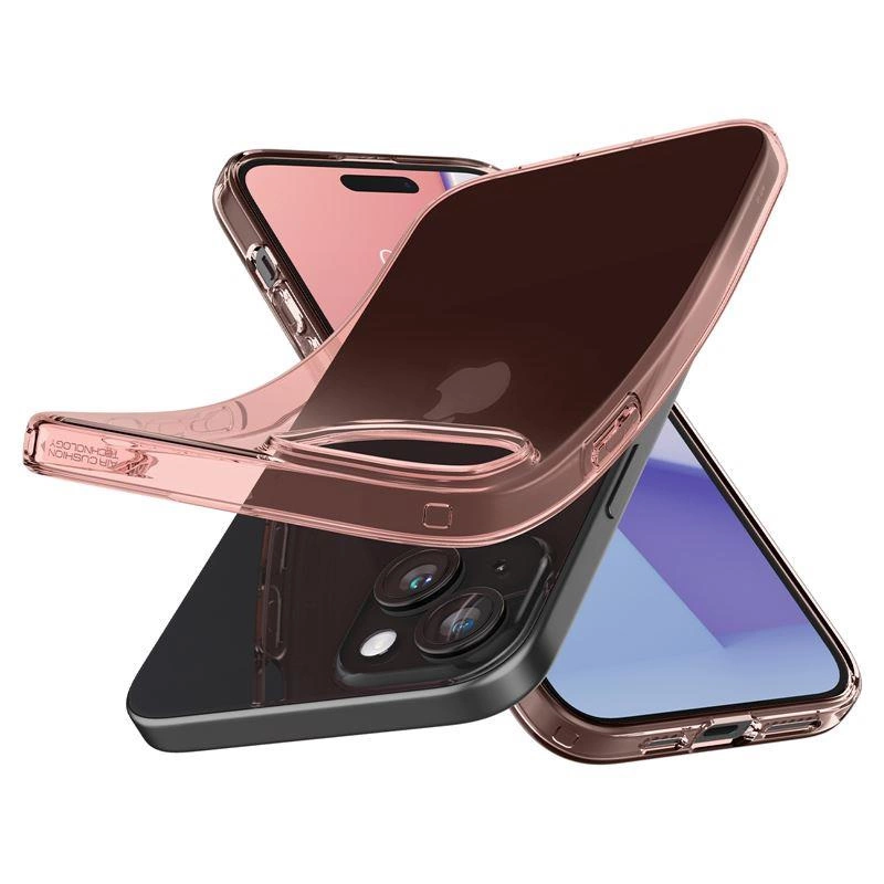 Spigen Crystal Flex iPhone 15 Plus Case - Pink/Transparenteng