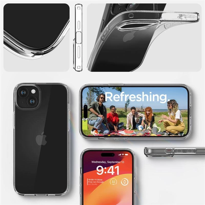 Spigen Crystal Flex Case for iPhone 15 Plus - Cleareng