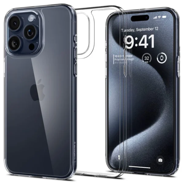 Spigen Airskin Hybrid Case for iPhone 15 Pro - Cleareng