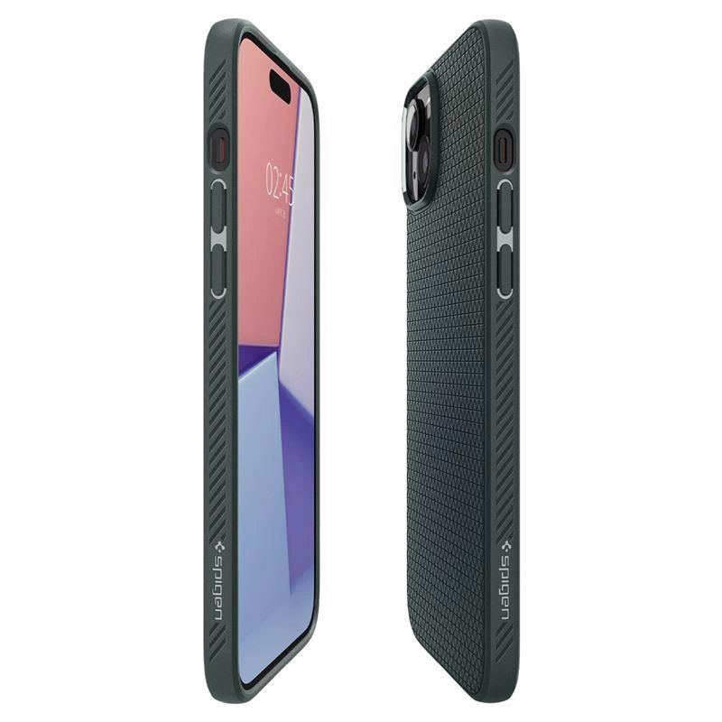 Spigen Liquid Air iPhone 15 Plus Case - Dark Greeneng