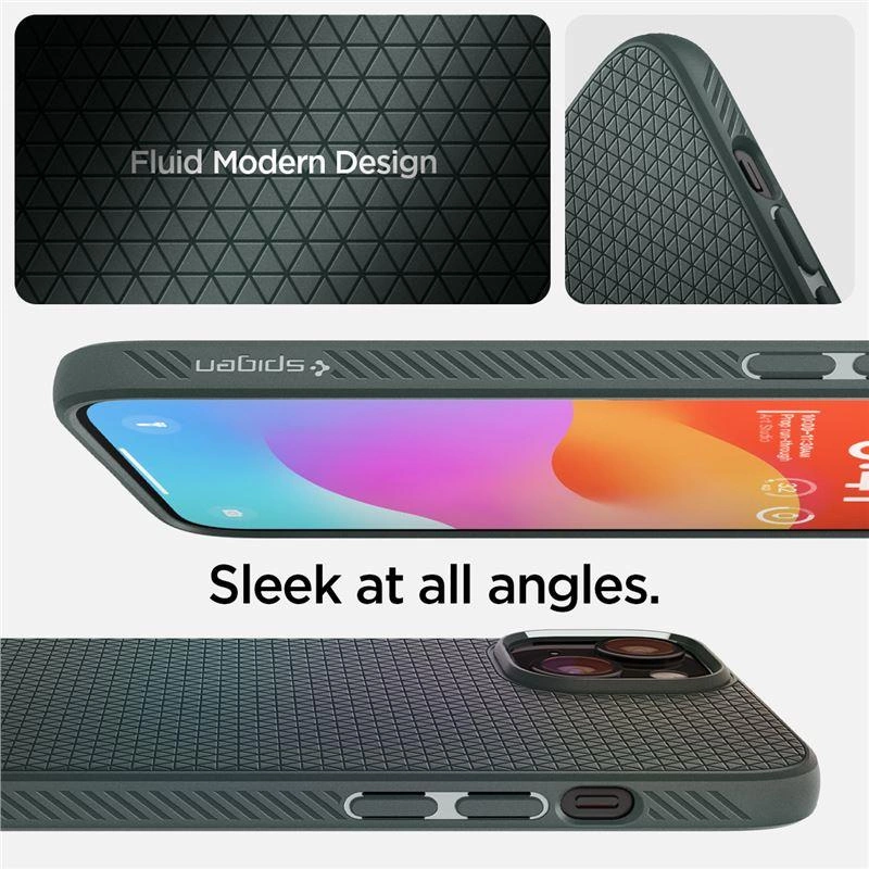 Spigen Liquid Air iPhone 15 Plus Case - Dark Greeneng