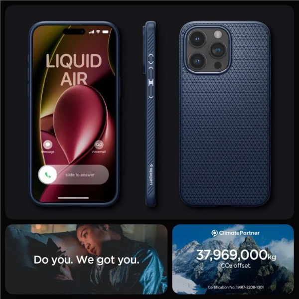 Spigen Liquid Air Case for iPhone 15 Pro Max - Blueeng