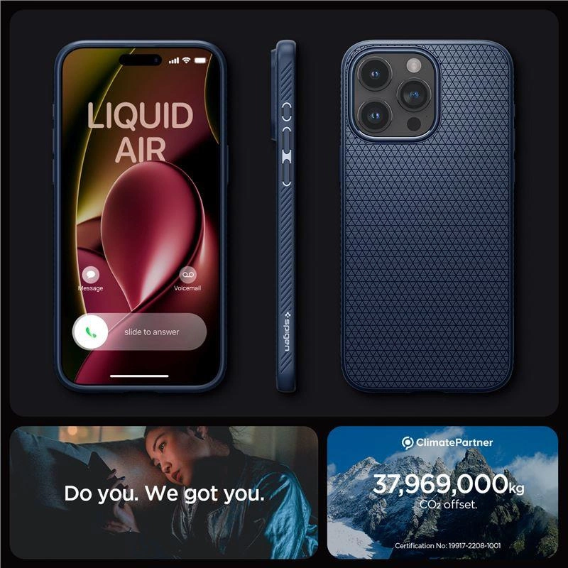 Spigen Liquid Air Case for iPhone 15 Pro Max - Blueeng