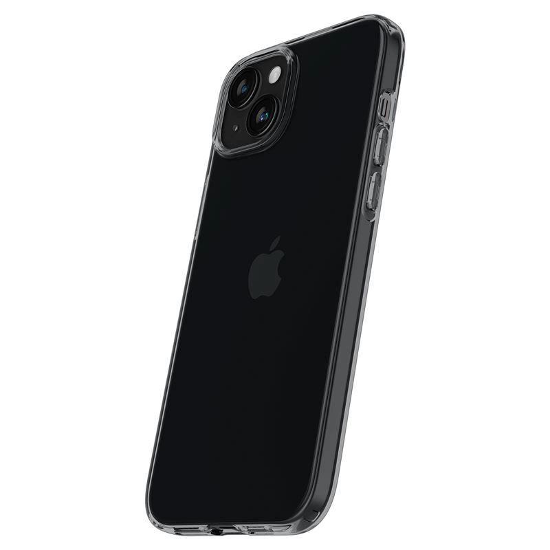 Spigen Crystal Flex iPhone 15 Plus Case - Gray-Transparenteng