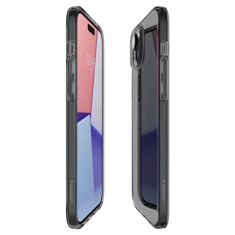 Spigen Crystal Flex iPhone 15 Plus Case - Gray-Transparenteng