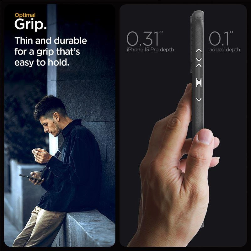 Spigen Mag Armor Case with MagSafe for iPhone 15 Pro - Matte Blackeng