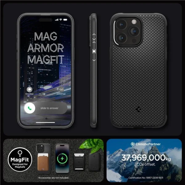 Spigen Mag Armor Case with MagSafe for iPhone 15 Pro - Matte Blackeng