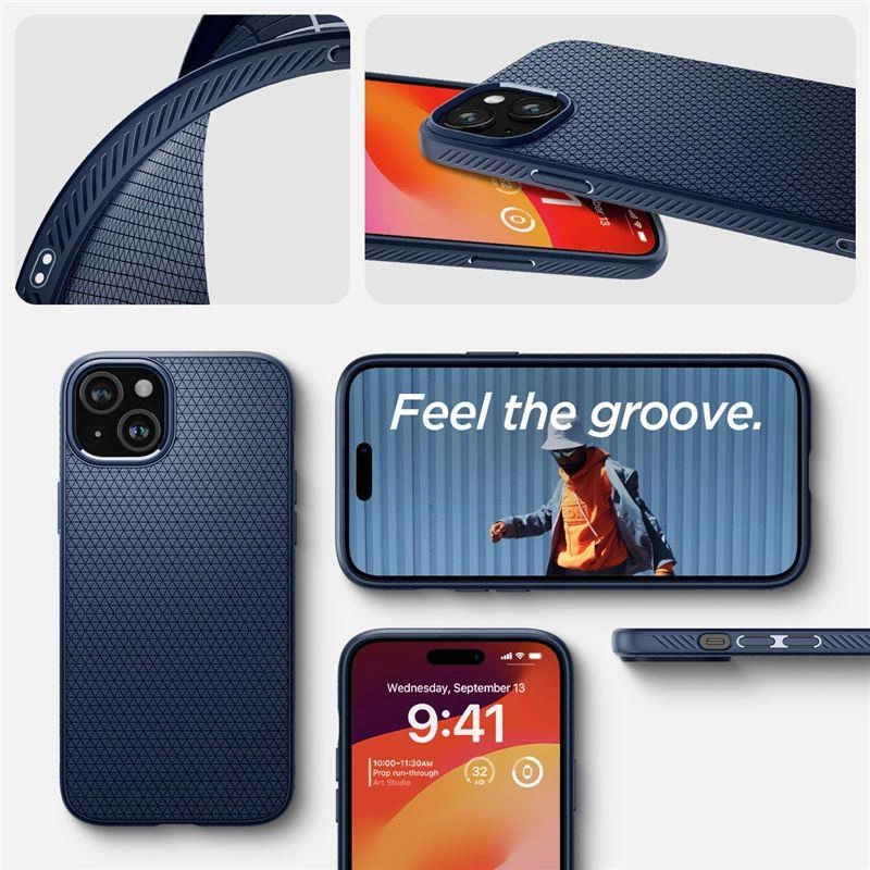Spigen Liquid Air Case for iPhone 15 Plus - Blueeng
