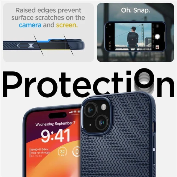 Spigen Liquid Air Case for iPhone 15 Plus - Blueeng