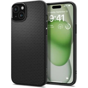 Spigen Liquid Air Case for iPhone 15 Plus - Matte Blackeng