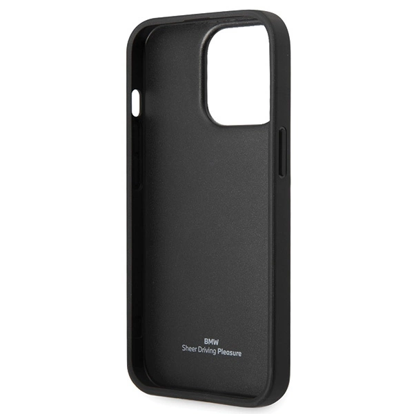 BMW Leather Diamond Pattern case for iPhone 14 Pro - blackeng