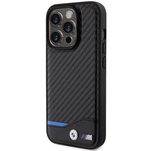 BMW Leather Carbon case for iPhone 15 Pro - blackeng