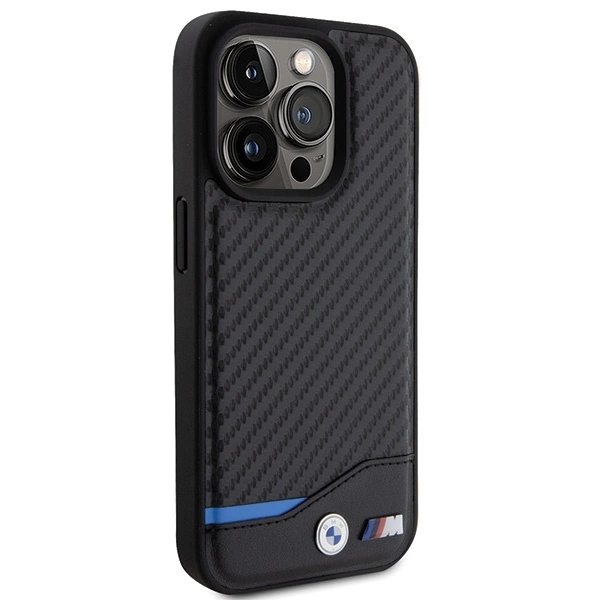 BMW Leather Carbon case for iPhone 15 Pro - blackeng