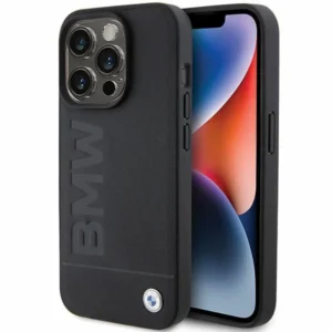 BMW Leather Hot Stamp case for iPhone 15 Pro - blackeng