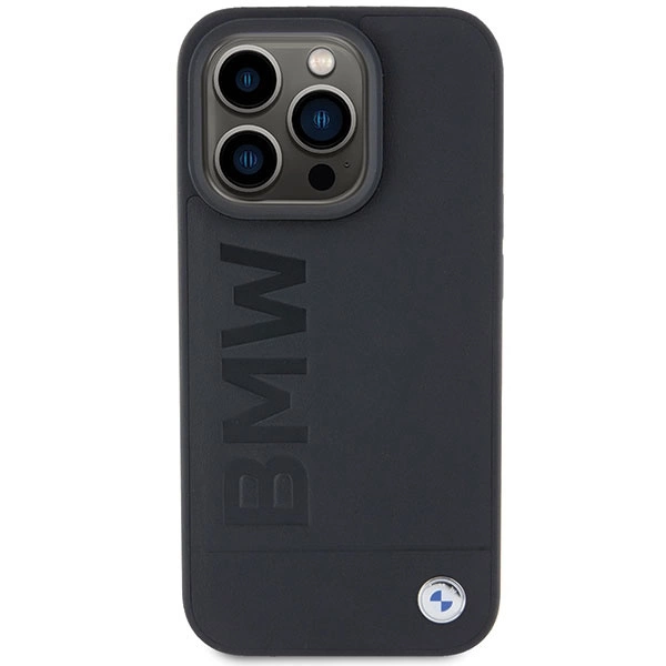 BMW Leather Hot Stamp case for iPhone 15 Pro - blackeng