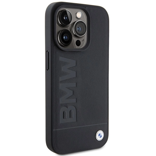 BMW Leather Hot Stamp case for iPhone 15 Pro - blackeng