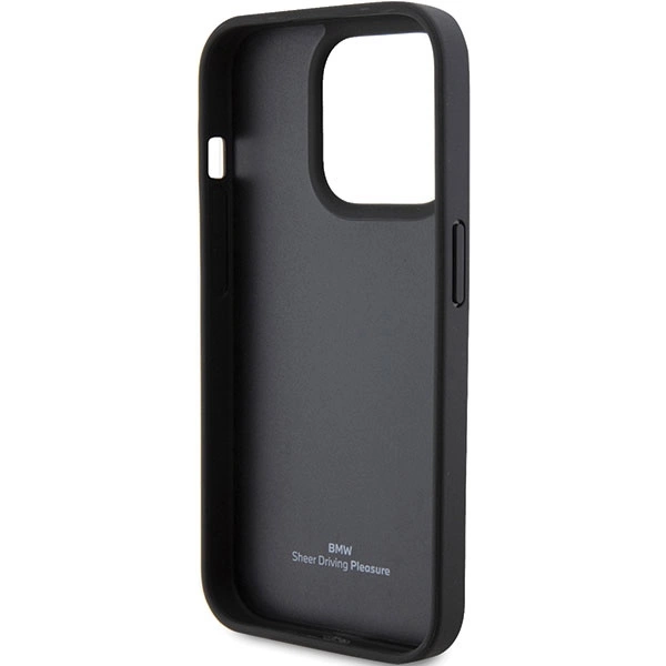 BMW Leather Hot Stamp case for iPhone 15 Pro - blackeng