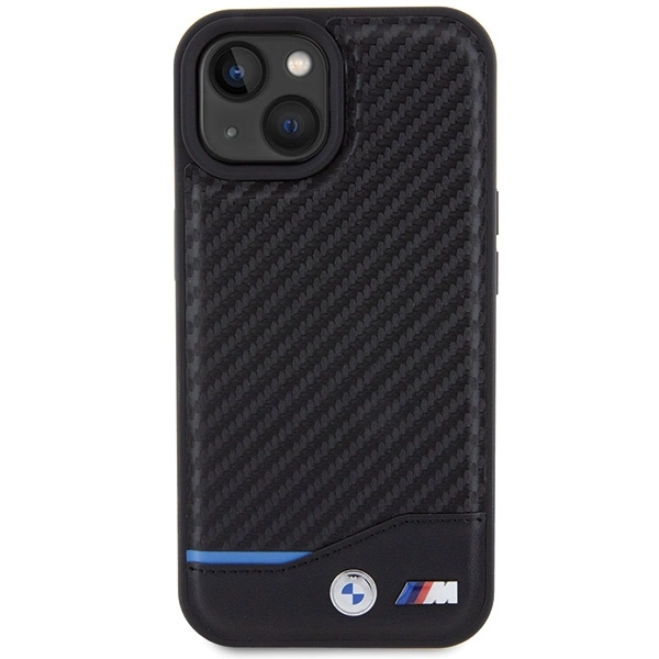 BMW Leather Carbon case for iPhone 15 - blackeng