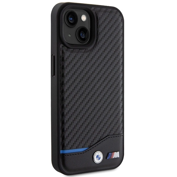 BMW Leather Carbon case for iPhone 15 - blackeng