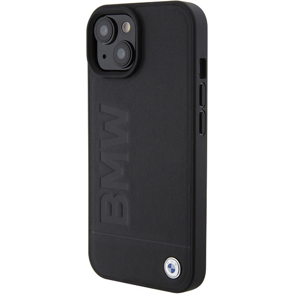 BMW Leather Hot Stamp case for iPhone 15 - blackeng