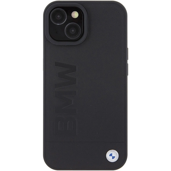 BMW Leather Hot Stamp case for iPhone 15 - blackeng