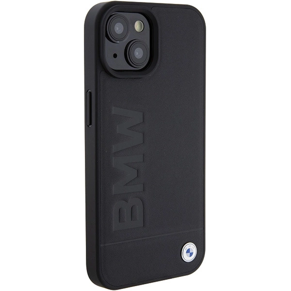 BMW Leather Hot Stamp case for iPhone 15 - blackeng