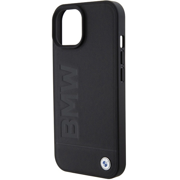 BMW Leather Hot Stamp case for iPhone 15 - blackeng