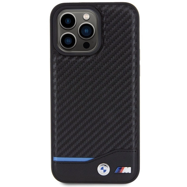BMW Leather Carbon case for iPhone 15 Pro Max - blackeng