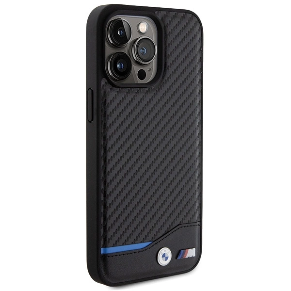 BMW Leather Carbon case for iPhone 15 Pro Max - blackeng