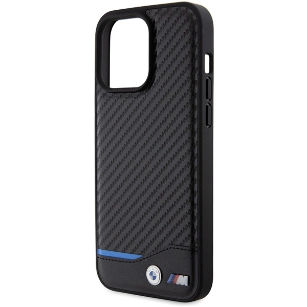 BMW Leather Carbon case for iPhone 15 Pro Max - blackeng
