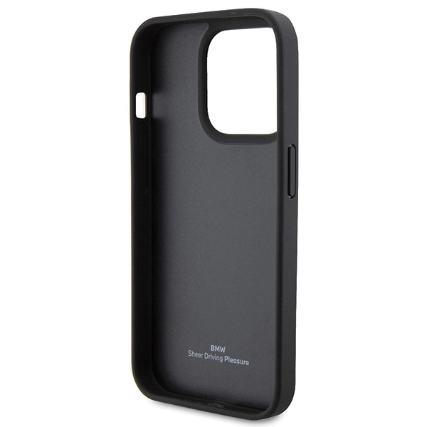 BMW Leather Hot Stamp iPhone 15 Pro Max Case - Blackeng