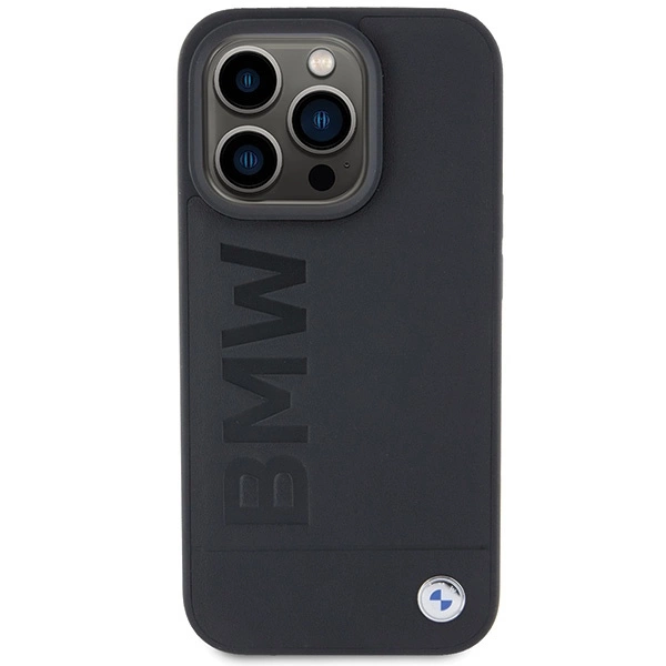 BMW MagSafe Leather Hot Stamp case for iPhone 15 Pro - blackeng